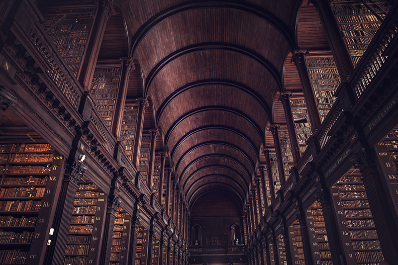 DUBLIN, IRELAND - JULY 14, 2018: The Long Room in the Trinity C